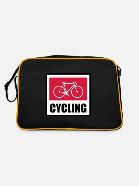 Radfahren - Radfahren - Retro Tasche - Schwarz/Gold - Hinten