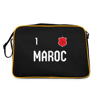 Teeshirt Maroc avec le numéro 1 - Sac Retro - noir/or - Dos
