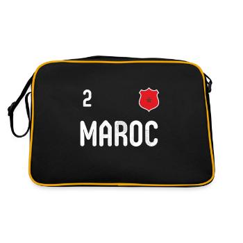 Teeshirt Maroc avec le numéro 2 - Sac Retro - noir/or - Dos