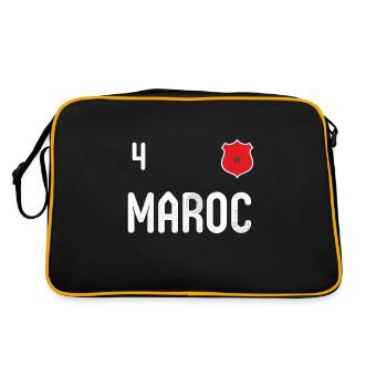 Teeshirt Maroc avec le numéro 4 - Sac Retro - noir/or - Dos