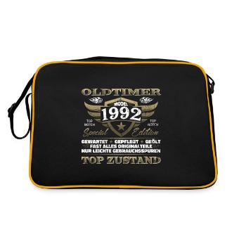 Oldtimer 1992 Baujahr – Vintage Retro Geburtstag - Retro Tasche - Schwarz/Gold - Hinten