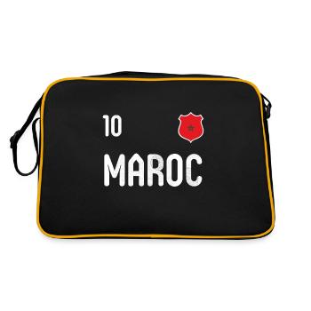 Teeshirt Maroc avec le numéro 10 - Sac Retro - noir/or - Dos
