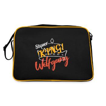 Steuer King Wolfgang - Retro Tasche - Schwarz/Gold - Hinten