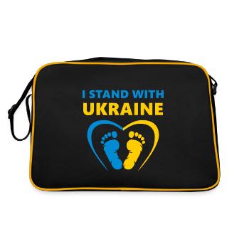 Je soutiens l’Ukraine - Sac Retro - noir/or - Dos