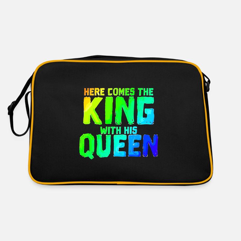 Here comes the king with his queen | Pair Retro Bag