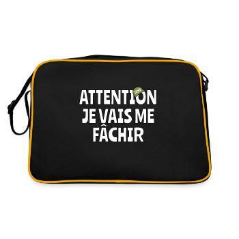 Attention je vais me fachir - Sac Retro - noir/or - Dos