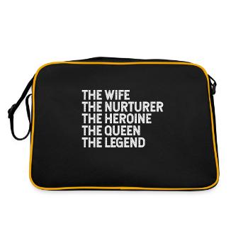 Wife nurturer heroine queen legend - Retro Bag - black/gold - Back
