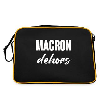 Macron dehors - Sac Retro - noir/or - Dos