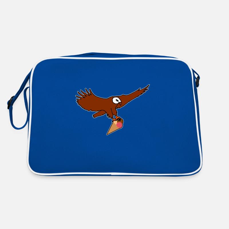 Eagle flying with ice cream cone Retro Bag