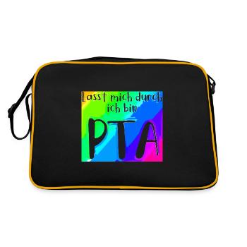Lasst mich durch in bin PTA - Retro Tasche - Schwarz/Gold - Hinten