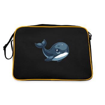 Baleine - Sac Retro - noir/or - Dos