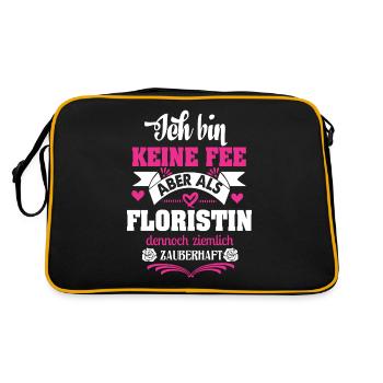 Floristin Zauberhaft - Retro Tasche - Schwarz/Gold - Hinten