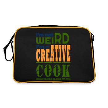 Je ne suis pas bizarre je suis cuisinier créatif - Sac Retro - noir/or - Dos