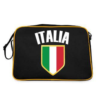 Italia Crest Italie Drapeau - Sac Retro - noir/or - Dos