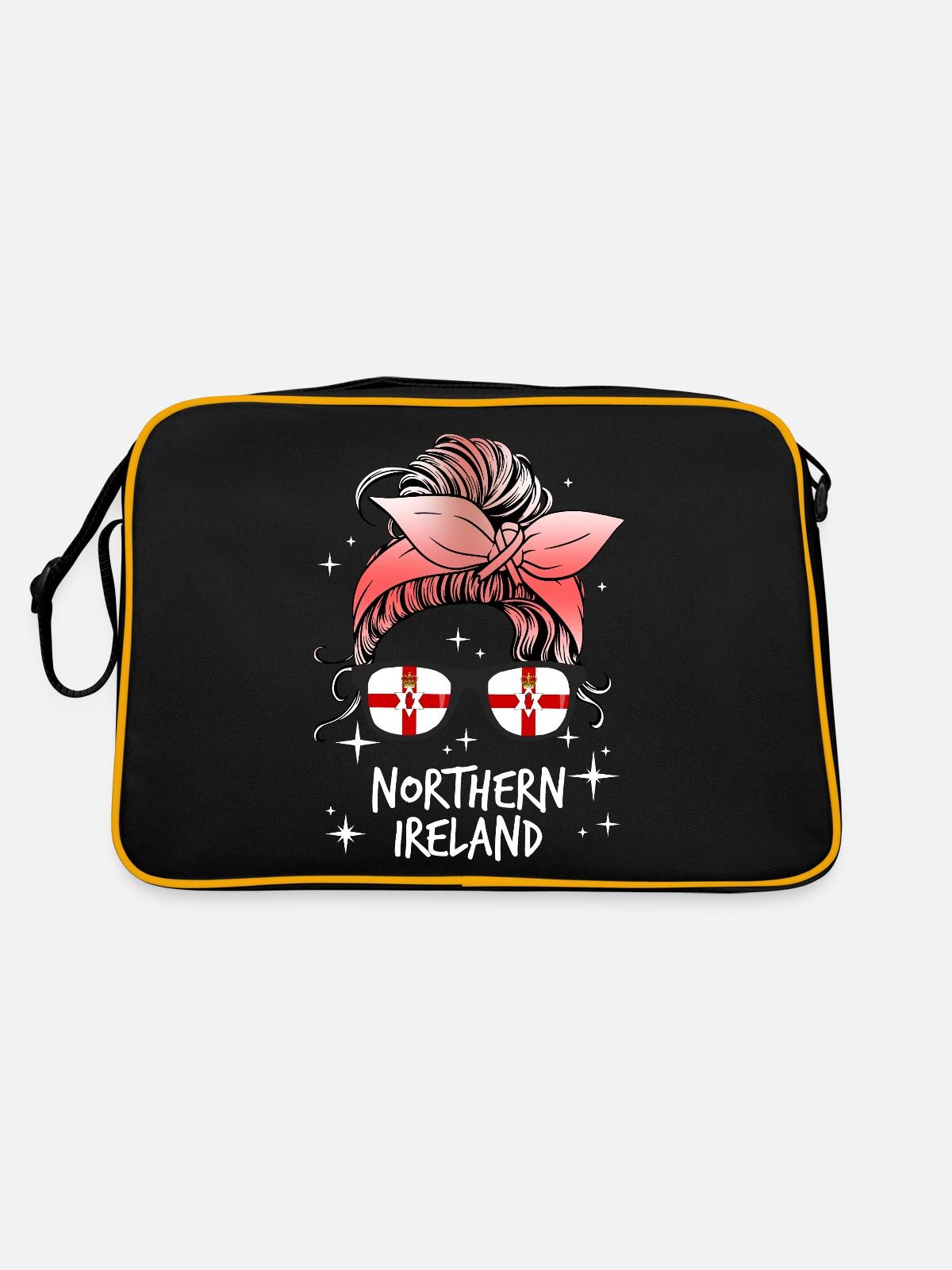 Northern Ireland - Retro Bag - black/gold - Back
