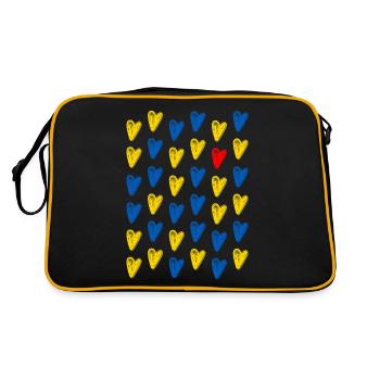 Chers cœurs pour l’Ukraine - Sac Retro - noir/or - Dos