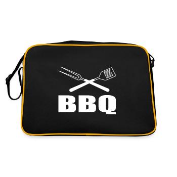 BBQ - Retro Tasche - Schwarz/Gold - Hinten