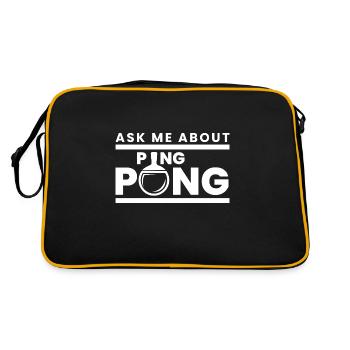 Raquette de ping-pong de table dire cadeau - Sac Retro - noir/or - Dos