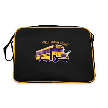 Chauffeur de bus bus scolaire - Étudiant delivery - Sac Retro - noir/or - Dos