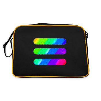 Lines | Wavy lines | | symbols | patterns Mosaic - Retro Bag - black/gold - Back