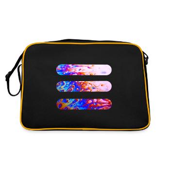 Lines | Wavy lines | | symbols Pattern - Retro Bag - black/gold - Back
