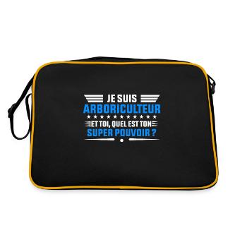 je suis arboriculteur idée cadeau arboriculteur - Sac Retro - noir/or - Dos