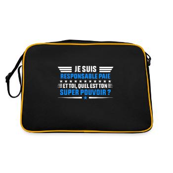Je Suis Responsable paie idée cadeau homme shirt - Sac Retro - noir/or - Dos