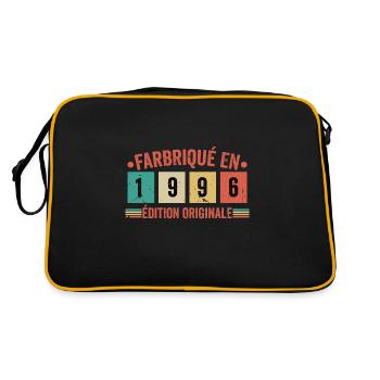 Fabriqué En 1996 édition Originale Cadeau d'anniv - Sac Retro - noir/or - Dos