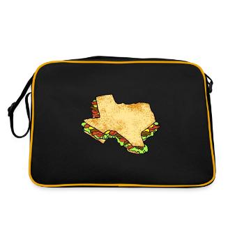 Fajita Map Design pour les amoureux du Texas - Sac Retro - noir/or - Dos