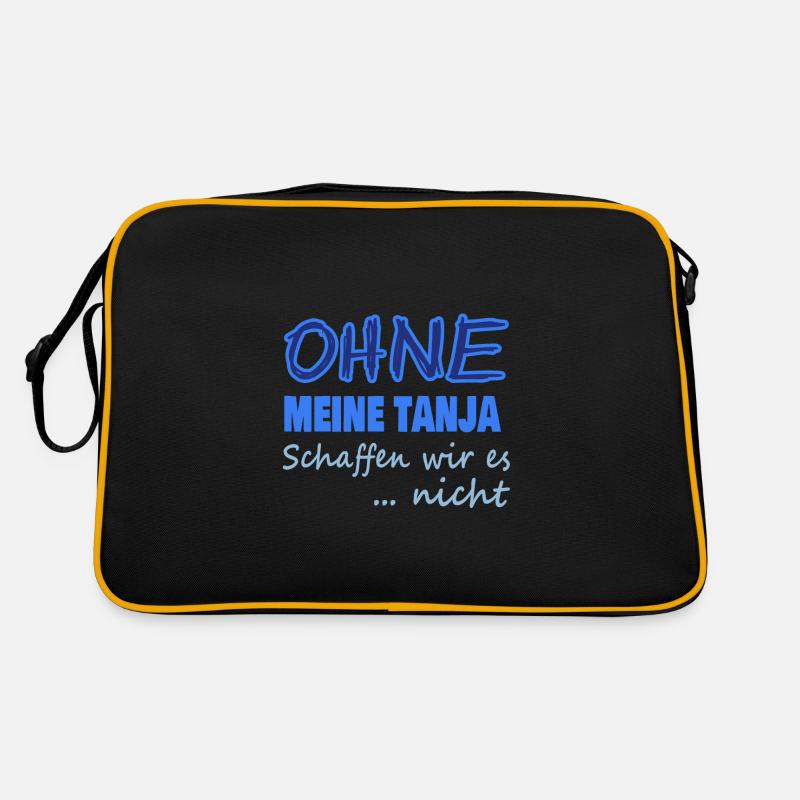 Heldin tanja - Retro Tasche - Schwarz/Gold