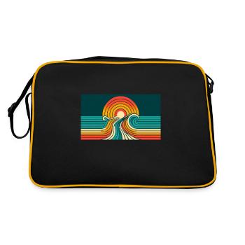Coucher de soleil rétro 3 - Sac Retro - noir/or - Dos