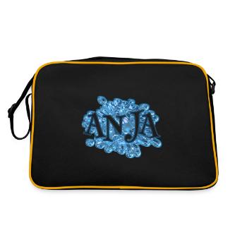 Wassertropfen Anja - Retro Tasche - Schwarz/Gold - Hinten