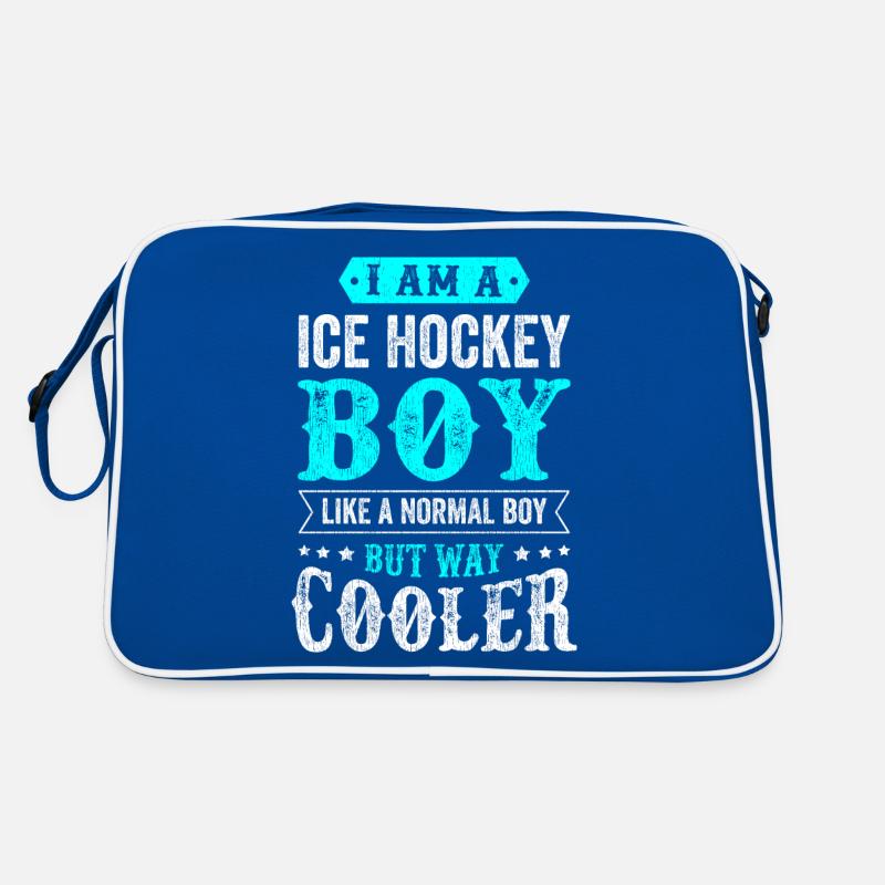 Ice Hockey Boy Eishockey Junge Mann Spruch Retro Tasche