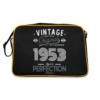 AGE TO PERFECTION 1953 birthday gift 69 years - Retro Bag - black/gold - Back