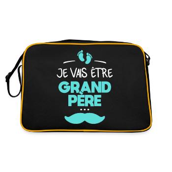 Je vais être grand père - Sac Retro - noir/or - Dos