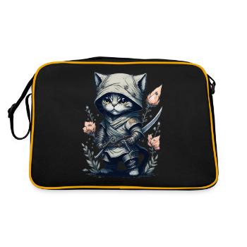 Un combattant invincible : Ninja Cat - Sac Retro - noir/or - Dos