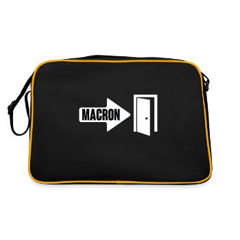 Macron la porte - Sac Retro - noir/or - Dos
