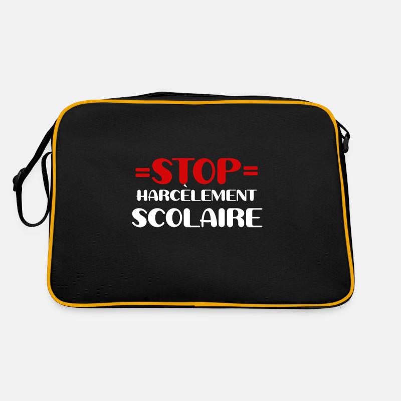 Stop Harcèlement Scolaire Sac Retro