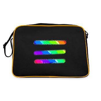 Lines | Wavy lines | | symbols Pattern - Retro Bag - black/gold - Back