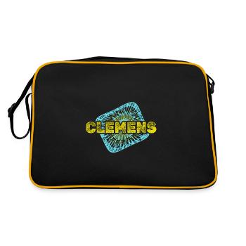 Gift for Clemens - Retro Bag - black/gold - Back