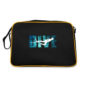 DIVE - Outdoor Riff Taucher - Retro Tasche - Schwarz/Gold - Hinten