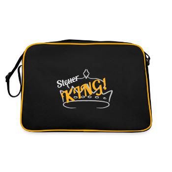 Steuer King - Retro Tasche - Schwarz/Gold - Hinten