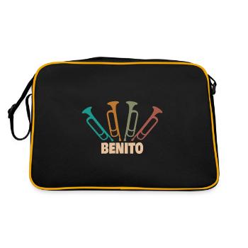 Instrument à vent Benito - Sac Retro - noir/or - Dos