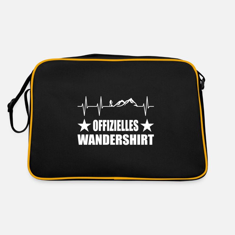 Wandern - Retro Tasche - Schwarz/Gold