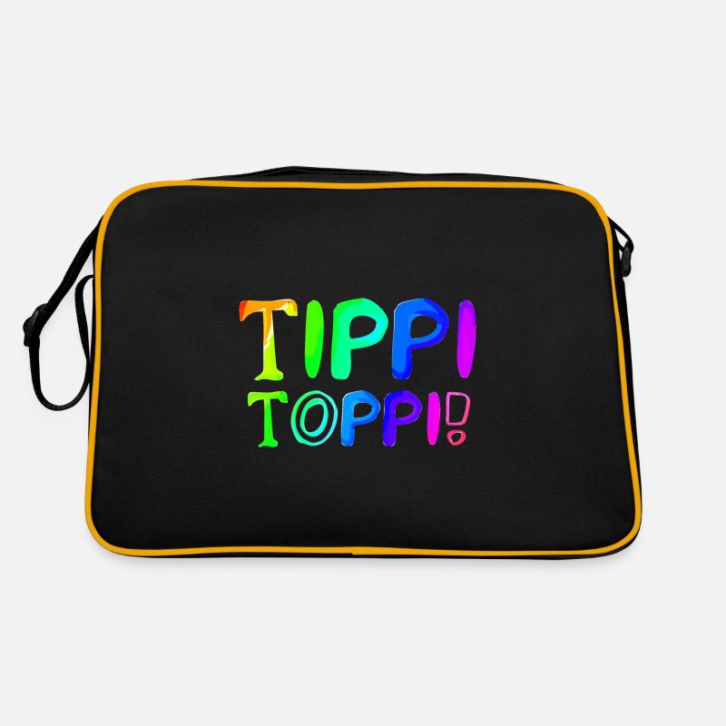 Tippi Toppi | Perfekt | vorbildlich | Lustig - Retro Tasche - Schwarz/Gold