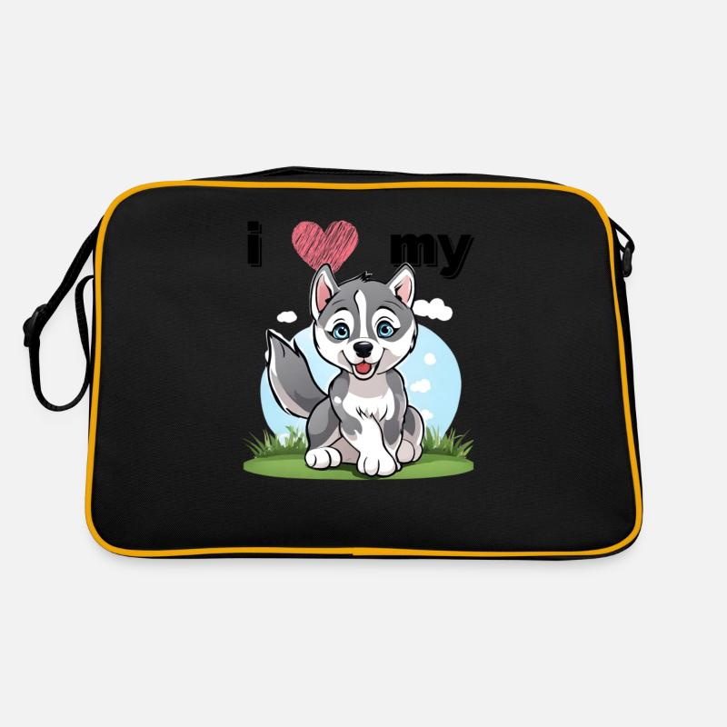 Little Husky - Wolf Pup Retro Bag