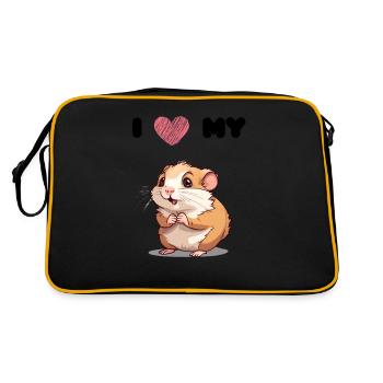 Hamster Love - Hamster mignon - Sac Retro - noir/or - Dos