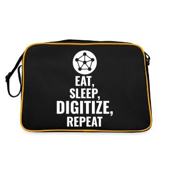 GIS Mapping Data Analysis Spatial Cartography - Retro Bag - black/gold - Back