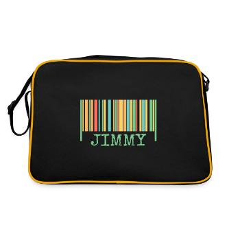 Code à barres Jimmy - Sac Retro - noir/or - Dos
