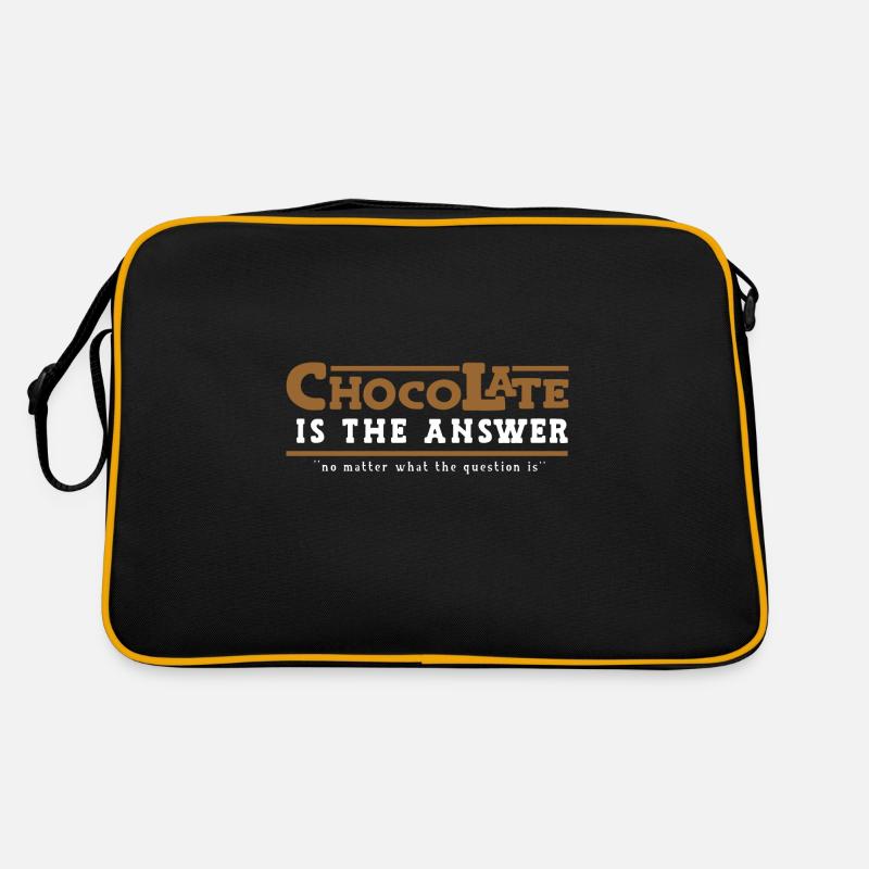 Schokolade ist die Antwort Retro Tasche